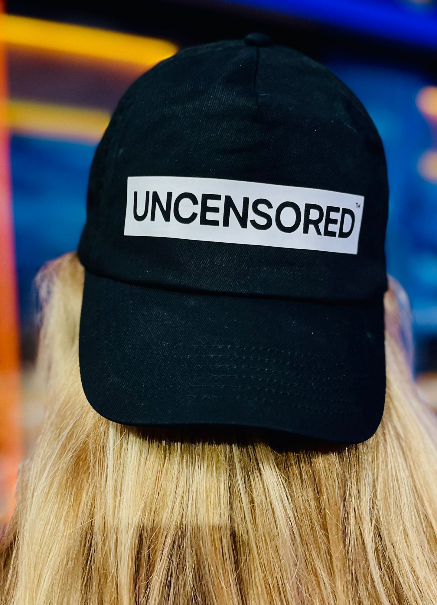 Black Baseball Cap – Adjustable back – Unisex – One Size